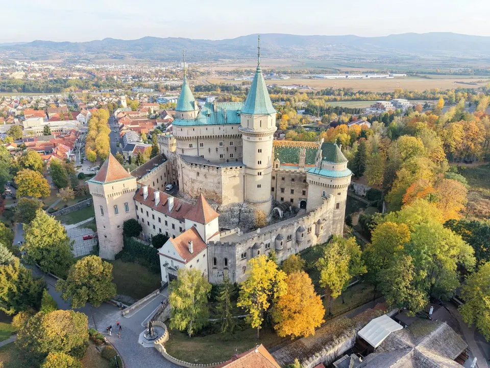 Autumn in Bojnice from above